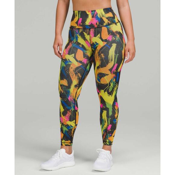 lululemon athletica Pants - Lululemon Wunder Train Contour Fit High Rise Tight 25" Undertone Multi Size 4
